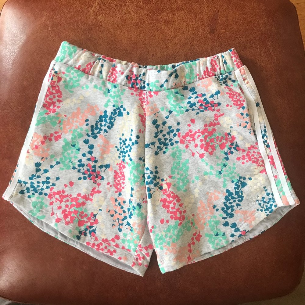 Adidas Girls Gray Athletic Shorts XL Youth